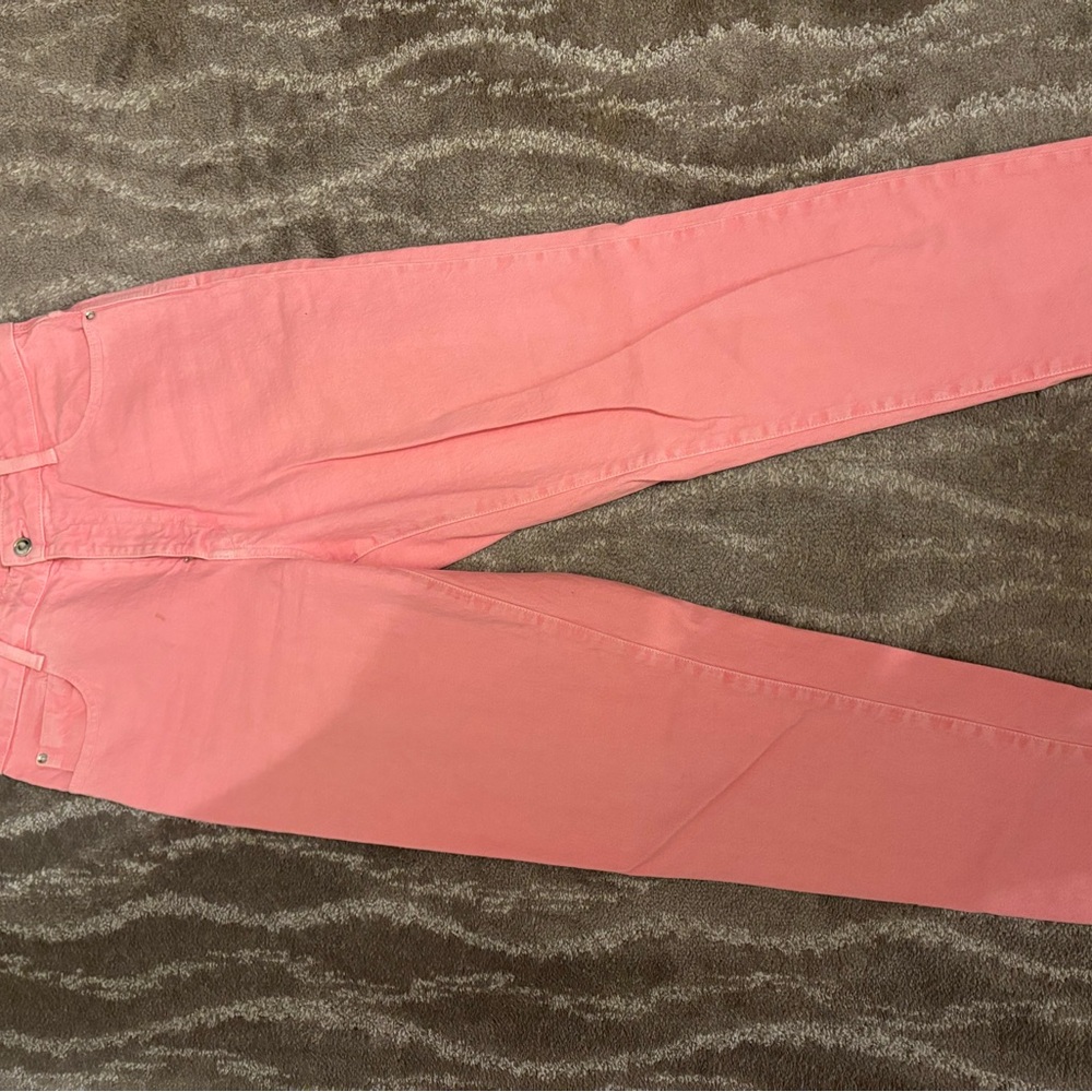 Zara Women's Straight Leg Jeans in Pink